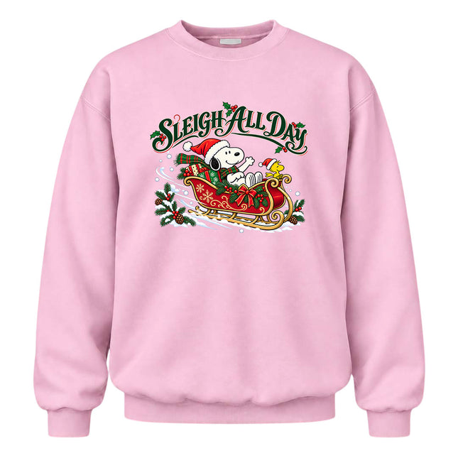 Sleigh All Day Christmas Holiday Sleigh Sweatshirt