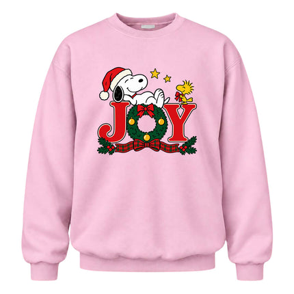 Christmas Joy Wreath Cozy Holiday Sweatshirt