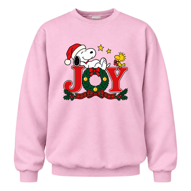 Christmas Joy Wreath Cozy Holiday Sweatshirt