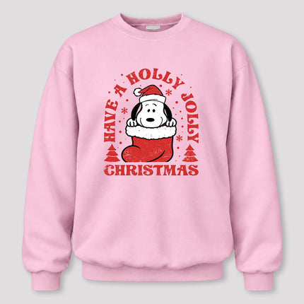 Have A Holly Jolly Christmas Retro Stocking Sweatshirt
