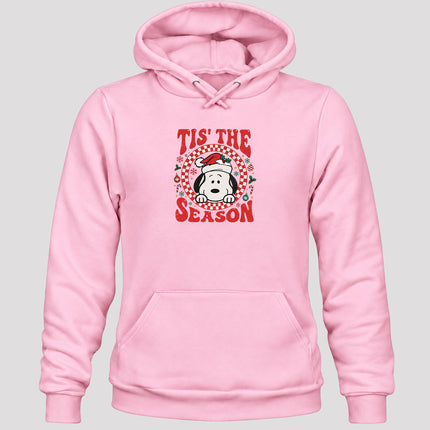 Tis The Season Christmas Retro Checkered Santa Hat Hoodie