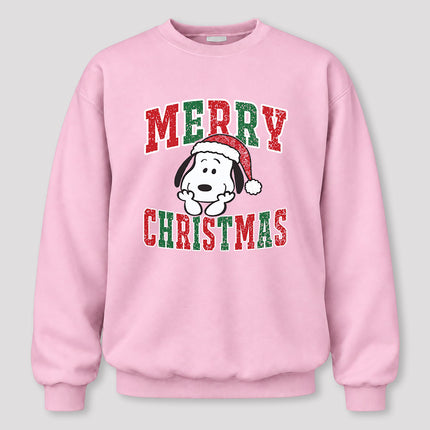 Merry Christmas Vintage Distressed Santa Hat Sweatshirt