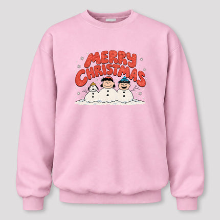 Merry Christmas Retro Snowmen Winter Graphic Sweatshirt