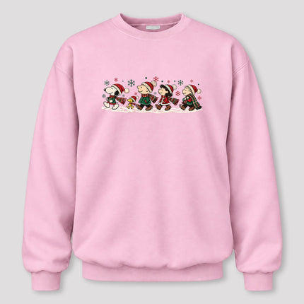 Christmas Winter Walk Snowflakes Plaid Scarves Sweatshirt