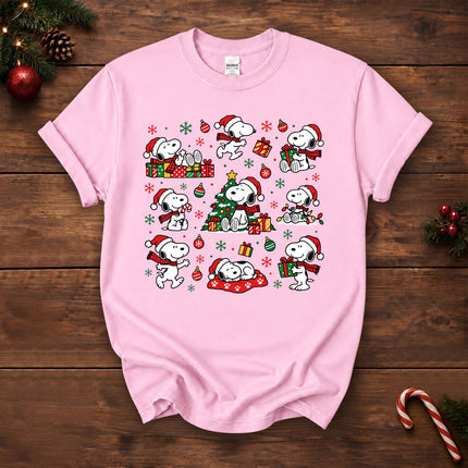 Christmas Santa Hat Gift Pattern T-Shirt