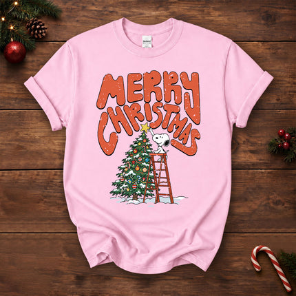 Merry Christmas Tree Decorating Retro Holiday T-Shirt