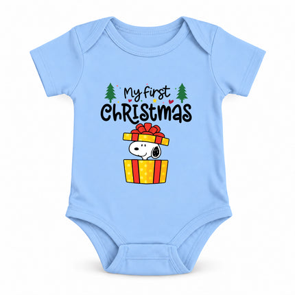 My First Christmas Gift Box Surprise Baby Bodysuit