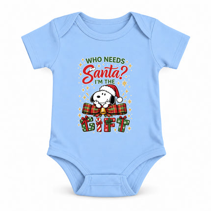 I'm the Gift Funny Christmas Plaid Bow Baby Bodysuit