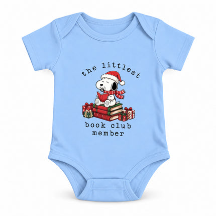 The Littlest Book Club Member Christmas Reader Baby Bodysuit