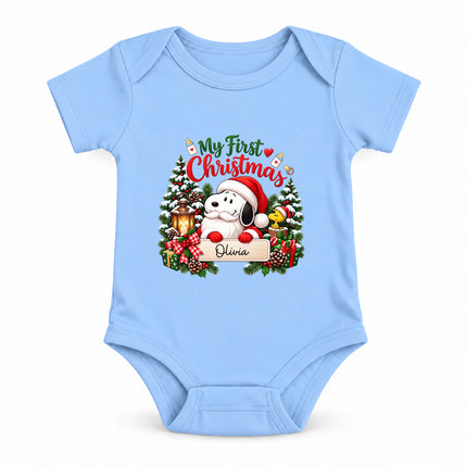 Personalized My First Christmas Baby Name Keepsake Baby Bodysuit