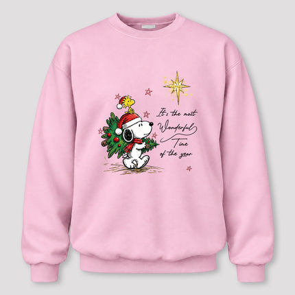 Most Wonderful Time Christmas Tree Star Sweatshirt