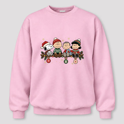 Cozy Christmas Garland Winter Knit Design Sweatshirt