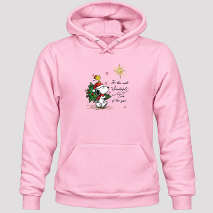Most Wonderful Time Christmas Tree Golden Star Hoodie