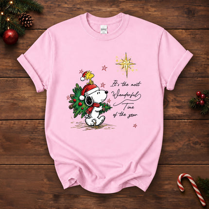 Most Wonderful Time Christmas Tree Star T-Shirt