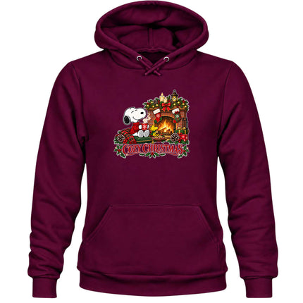 Cozy Christmas Fireplace Hot Cocoa Holiday Hoodie