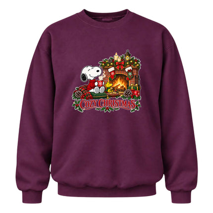 Cozy Christmas Fireplace Hot Cocoa Holiday Sweatshirt