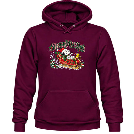 Sleigh All Day Christmas Sleigh Ride Hoodie