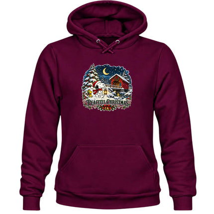 Peaceful Christmas Snowy Covered Bridge Winter Wonderland Hoodie