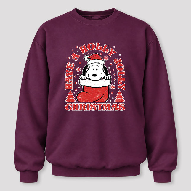 Have A Holly Jolly Christmas Retro Stocking Sweatshirt