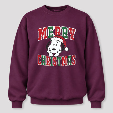 Merry Christmas Vintage Distressed Santa Hat Sweatshirt