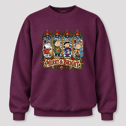 Merry and Bright Christmas Winter Village Sweatshirt