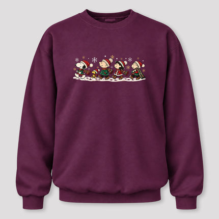 Christmas Winter Walk Snowflakes Plaid Scarves Sweatshirt