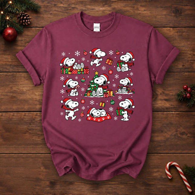 Christmas Santa Hat Gift Pattern T-Shirt