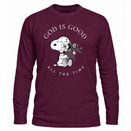 God Is Good All The Time Floral Christian Christmas Gift Long Sleeve T-Shirt