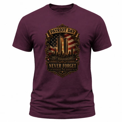 Patriot Day 9/11 25th Anniversary Never Forget Honoring The Heroes T-Shirt