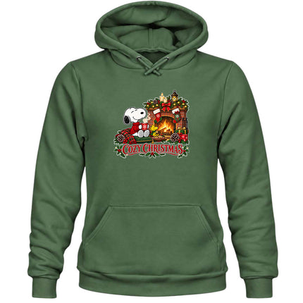 Cozy Christmas Fireplace Hot Cocoa Holiday Hoodie