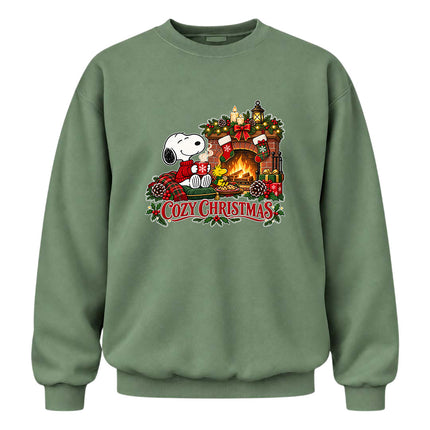 Cozy Christmas Fireplace Hot Cocoa Holiday Sweatshirt
