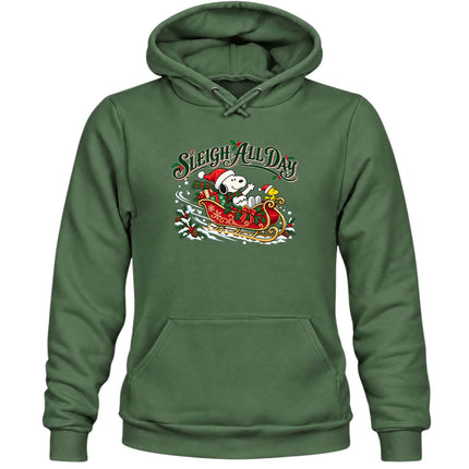 Sleigh All Day Christmas Sleigh Ride Hoodie