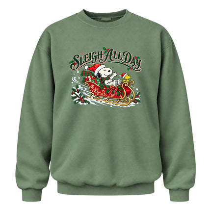 Sleigh All Day Christmas Holiday Sleigh Sweatshirt