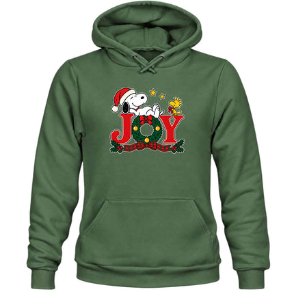 Christmas Joy Wreath Festive Holiday Hoodie