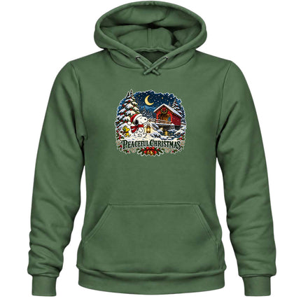 Peaceful Christmas Snowy Covered Bridge Winter Wonderland Hoodie
