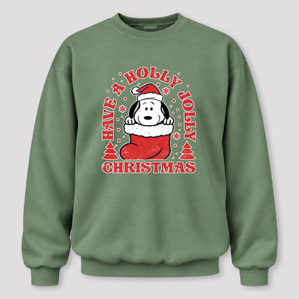 Have A Holly Jolly Christmas Retro Stocking Sweatshirt
