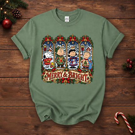 Merry and Bright Christmas Winter Village T-Shirt