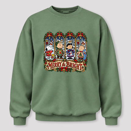 Merry and Bright Christmas Winter Village Sweatshirt
