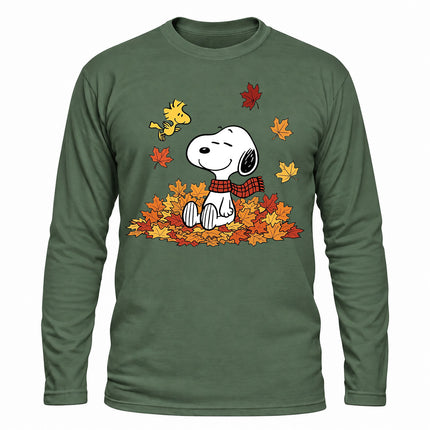Fall Leaves Cozy Autumn Graphic Long Sleeve T-Shirt