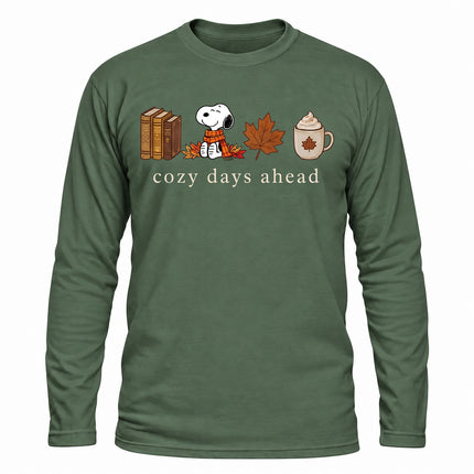 Cozy Days Ahead Fall Coffee Autumn Long Sleeve T-Shirt