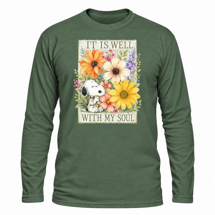 It Is Well With My Soul Floral Faith Christmas Gift Long Sleeve T-Shirt