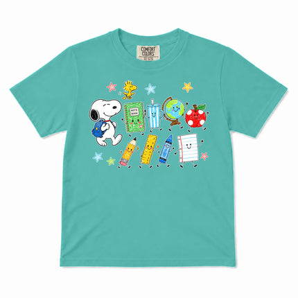 Comfort Colors Back To School School Supplies Globe Notebook Kid T-Shirt