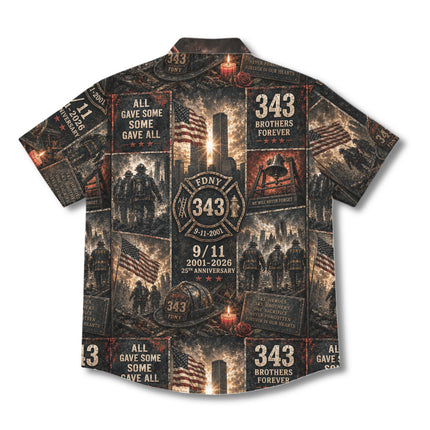25th Patriot Day 9/11 Firefighter 343 Heroes Memorial Tribute Hawaiian Shirt