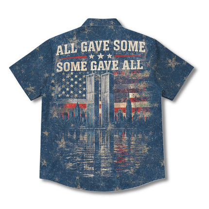 25th Patriot Day 9/11 Never Forget American Flag Memorial Hawaiian Shirt