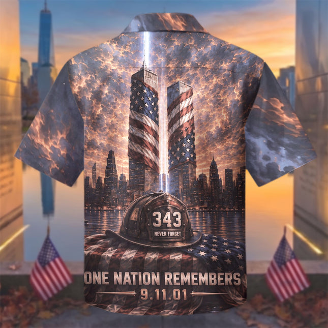 25th Patriot Day One Nation Remembers 9/11 Memorial Tribute Hawaiian Shirt
