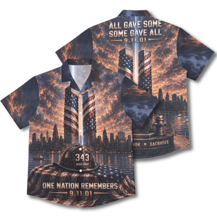 25th Patriot Day One Nation Remembers 9/11 Memorial Tribute Hawaiian Shirt