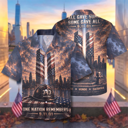 25th Patriot Day One Nation Remembers 9/11 Memorial Tribute Hawaiian Shirt