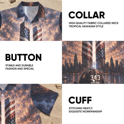 25th Patriot Day One Nation Remembers 9/11 Memorial Tribute Hawaiian Shirt