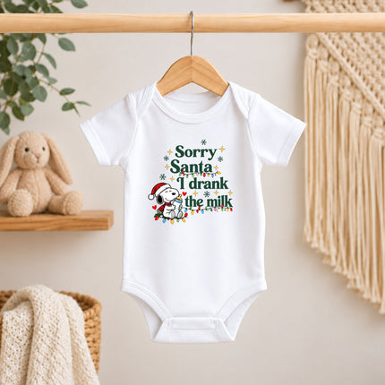 I Drank The Milk Funny Christmas Baby Bodysuit Outfit