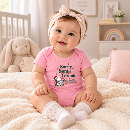 I Drank The Milk Funny Christmas Baby Bodysuit Outfit